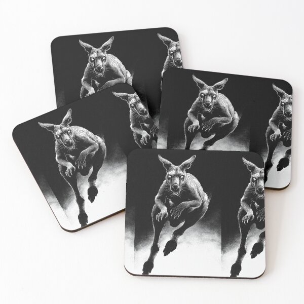 Item preview, Shadow Leap | Noir Kangaroo Ink Illustration designed and sold by TreatLLC.