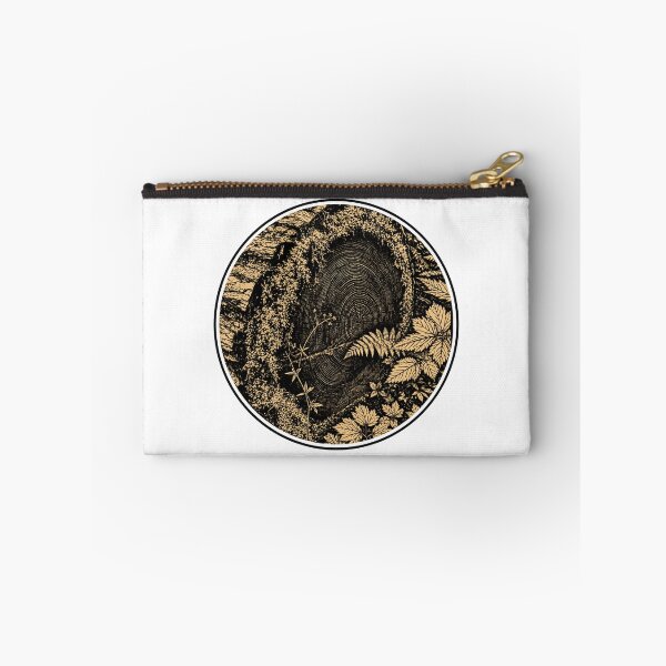 Item preview, Mossy Fallen log and Tree Rings | Forest ink art  designed and sold by Linoluca.