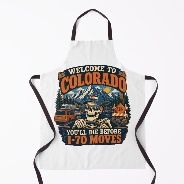 Item preview, Colorado I-70 Traffic Dark Humor Skeleton Road Trip designed and sold by FlyingSeas.