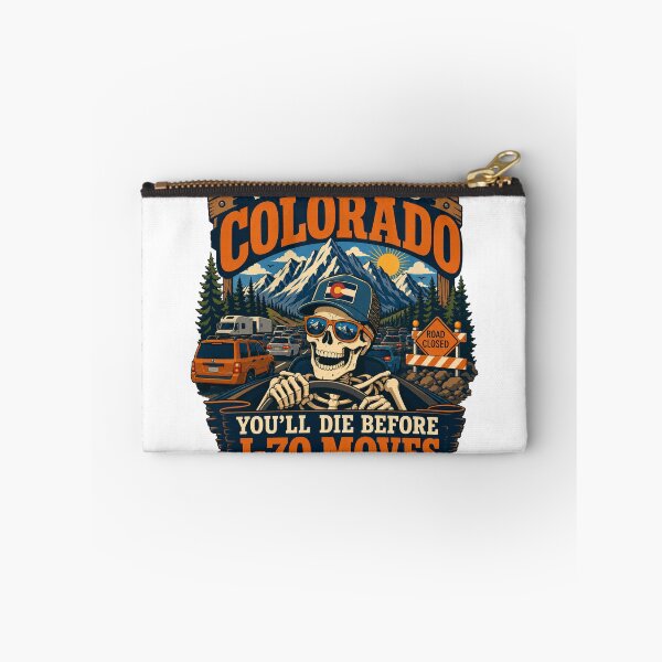 Item preview, Colorado I-70 Traffic Dark Humor Skeleton Road Trip designed and sold by FlyingSeas.