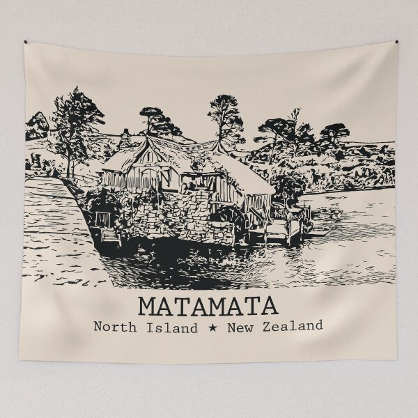 Item preview, Matamata NZ - Vintage Ink Cityscape designed and sold by Lakeric.