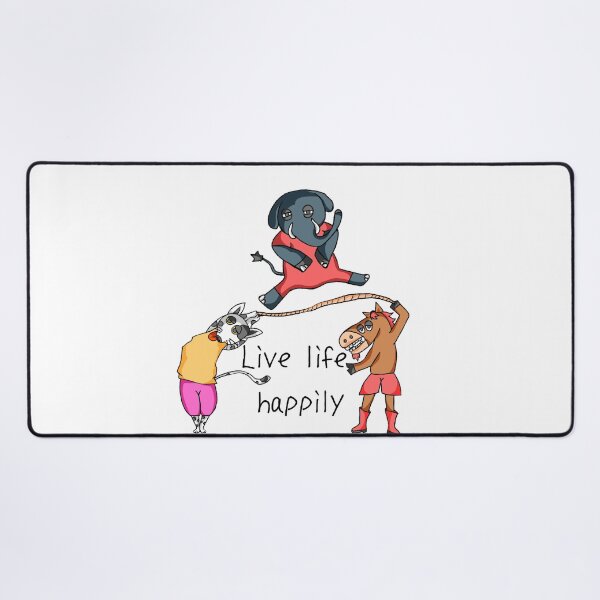 Item preview, Live Life Happily Funny Animals Playing Rope Jump designed and sold by ZHISUART.