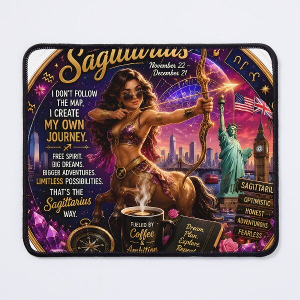 Item preview, Sagittarius Woman Free Spirit Archer designed and sold by Zodiac Celestial Art.