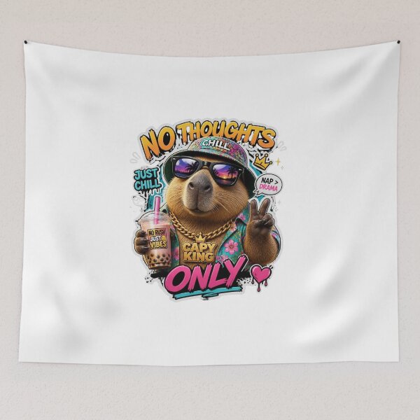 Item preview, confident capybara designed and sold by Tunarite.