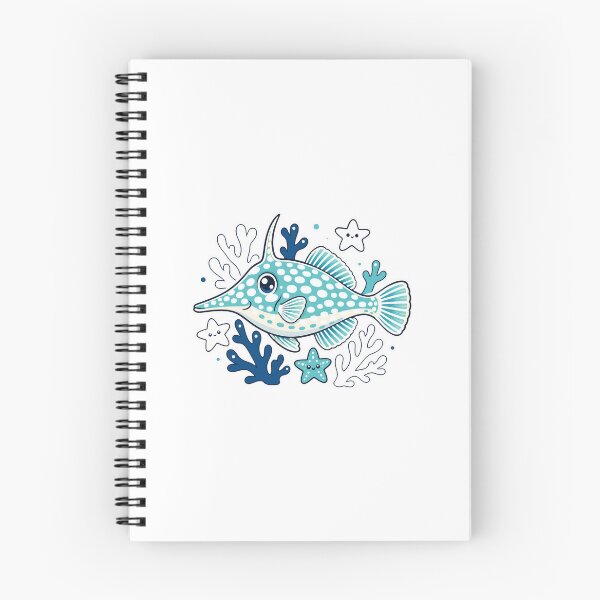 Item preview, Orange Spotted Filefish Coral Reef Illustration | Tropical Marine Life Art designed and sold by AMICO77.