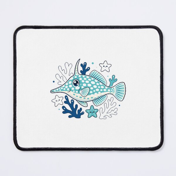 Item preview, Orange Spotted Filefish Coral Reef Illustration | Tropical Marine Life Art designed and sold by AMICO77.