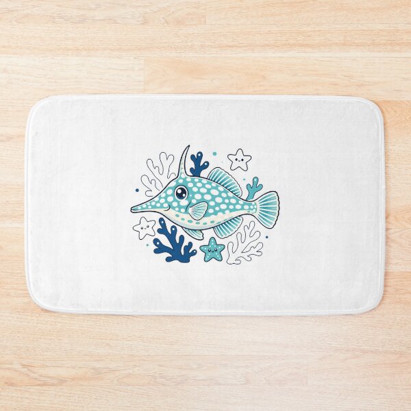 Item preview, Orange Spotted Filefish Coral Reef Illustration | Tropical Marine Life Art designed and sold by AMICO77.