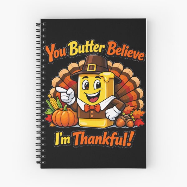 Item preview, Funny Thanksgiving Butter Pun - You Butter Believe I'm Thankful designed and sold by DeliaDesignsCo.