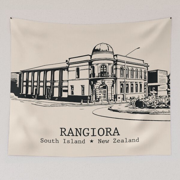 Item preview, Rangiora NZ - Vintage Ink Cityscape designed and sold by Lakeric.