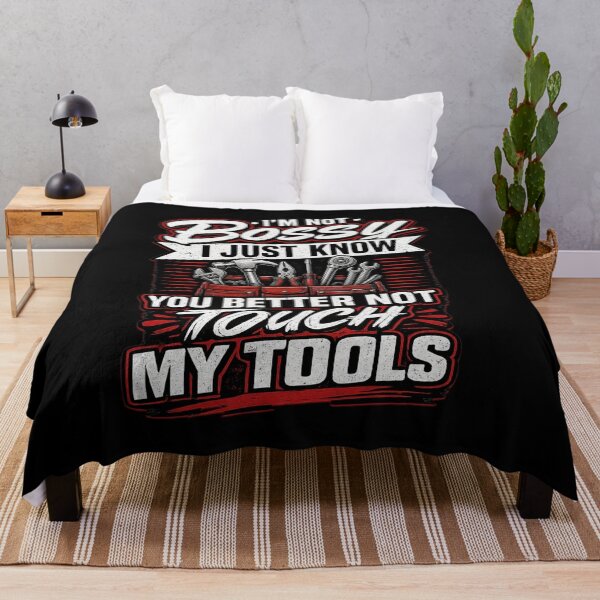 Item preview, I'm Not Bossy I Just Know You Better Not Touch My Tools Funny Mechanic designed and sold by CarantinedChaos.