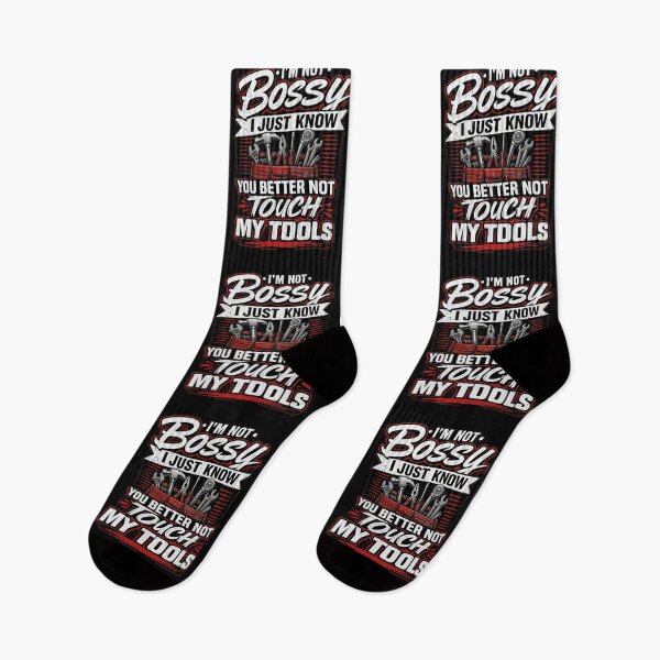 Item preview, I'm Not Bossy I Just Know You Better Not Touch My Tools Funny Mechanic designed and sold by CarantinedChaos.