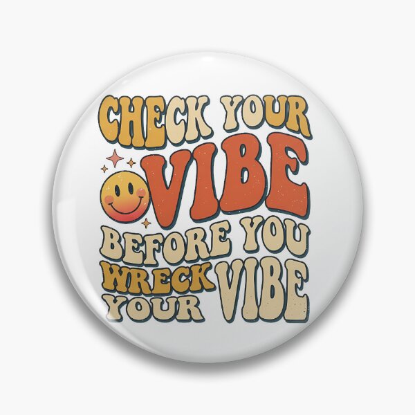 Item preview, Retro Groovy Check Your Vibe Smiley Typography designed and sold by archiveslate.