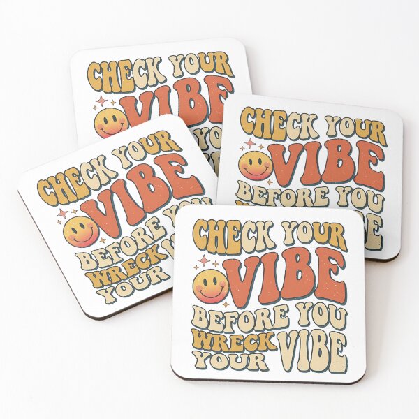 Item preview, Retro Groovy Check Your Vibe Smiley Typography designed and sold by archiveslate.