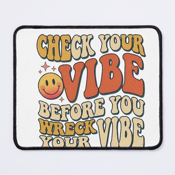 Item preview, Retro Groovy Check Your Vibe Smiley Typography designed and sold by archiveslate.