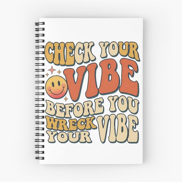 Item preview, Retro Groovy Check Your Vibe Smiley Typography designed and sold by archiveslate.