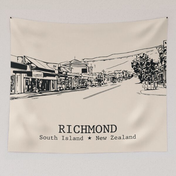 Item preview, Richmond NZ - Vintage Ink Cityscape designed and sold by Lakeric.