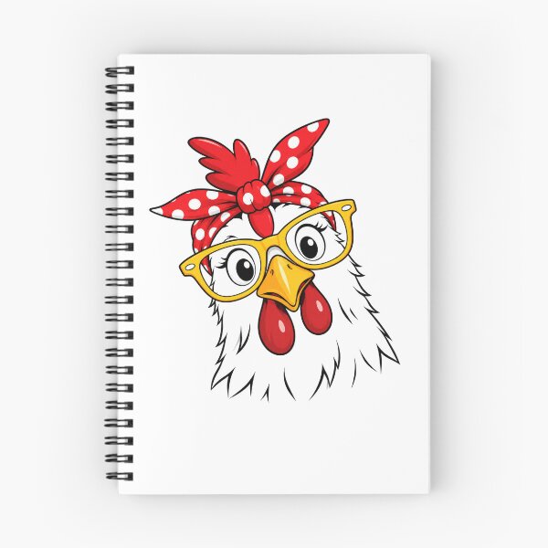 Item preview, Funny Cartoon Chicken With Glasses And Polka Dot Bandana designed and sold by Moizento.