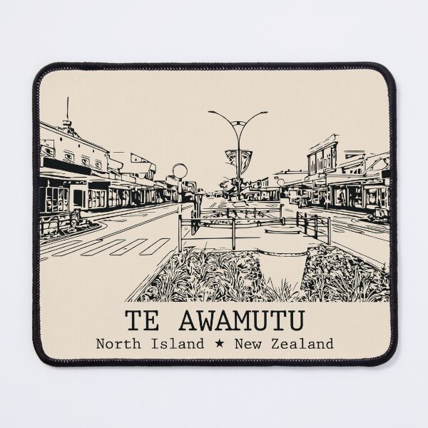 Item preview, Te Awamutu NZ - Vintage Ink Cityscape designed and sold by Lakeric.
