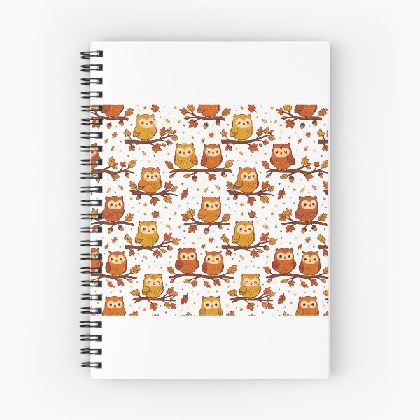 Item preview, Cute Chibi Owls on Autumn Branches Pattern designed and sold by MuffinMeng ⭐⭐⭐⭐⭐.