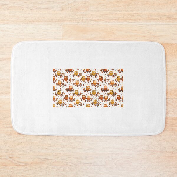 Item preview, Cute Chibi Owls on Autumn Branches Pattern designed and sold by MuffinMeng ⭐⭐⭐⭐⭐.