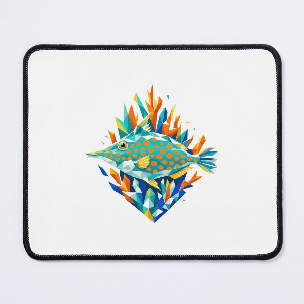 Item preview, Orange Spotted Filefish Coral Reef Illustration | Tropical Marine Life Art designed and sold by AMICO77.
