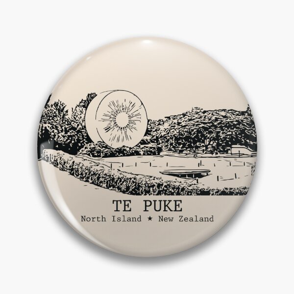 Item preview, Te Puke NZ - Vintage Ink Cityscape designed and sold by Lakeric.