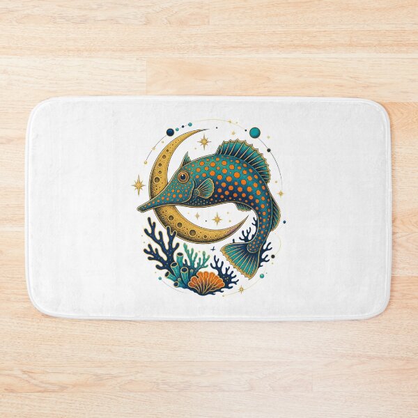 Item preview, Orange Spotted Filefish Coral Reef Illustration | Tropical Marine Life Art designed and sold by AMICO77.