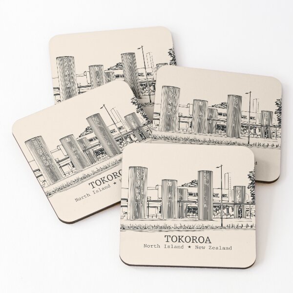 Item preview, Tokoroa NZ - Vintage Ink Cityscape designed and sold by Lakeric.