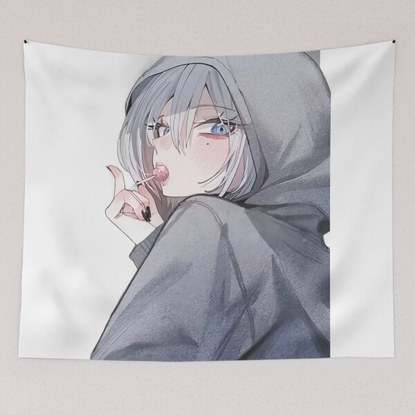 Artikelvorschau, Mio Haimiya Dunkelgrauer Kapuzenpullover Haimiya Senpai Wa Kowakute Kawaii entworfen und verkauft von KomiArts.