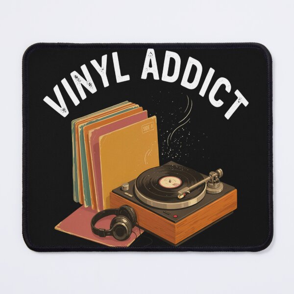 Item preview, Vinyl Addict – Retro Turntable Record Collector Design designed and sold by Midnight Veil Designs.