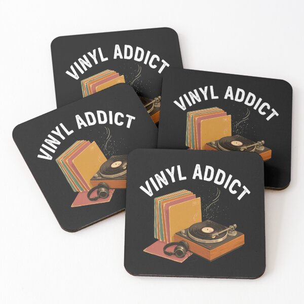 Item preview, Vinyl Addict – Retro Turntable Record Collector Design designed and sold by Midnight Veil Designs.