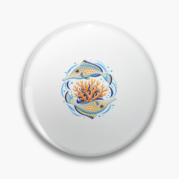 Item preview, Orange Spotted Filefish Coral Reef Illustration | Tropical Marine Life Art designed and sold by AMICO77.
