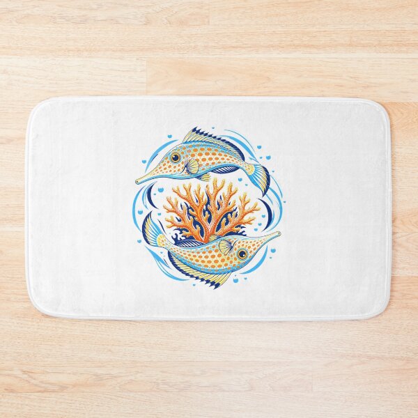 Item preview, Orange Spotted Filefish Coral Reef Illustration | Tropical Marine Life Art designed and sold by AMICO77.