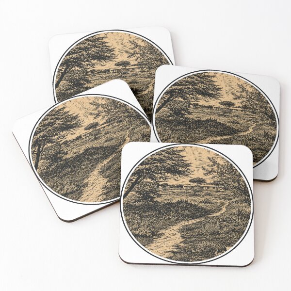 Item preview, Tanzanian Landscape | African Safari ink art designed and sold by Linoluca.