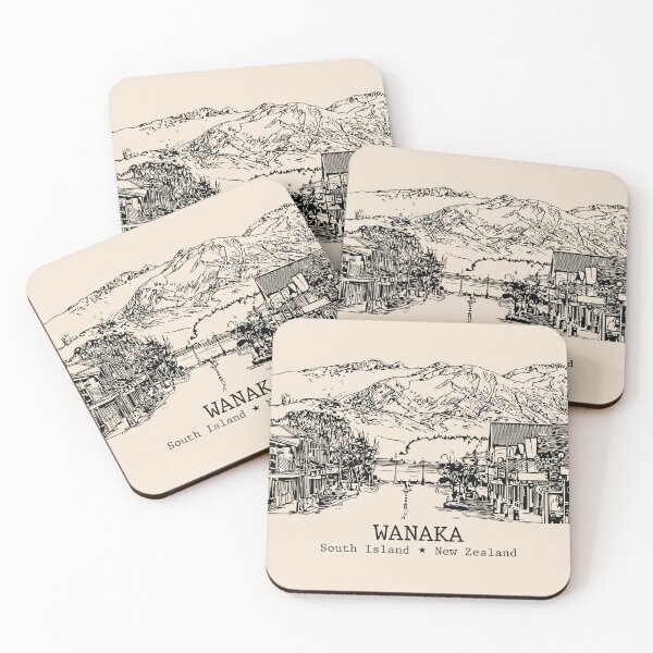 Item preview, Wanaka NZ - Vintage Ink Cityscape designed and sold by Lakeric.