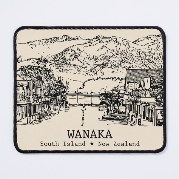 Item preview, Wanaka NZ - Vintage Ink Cityscape designed and sold by Lakeric.