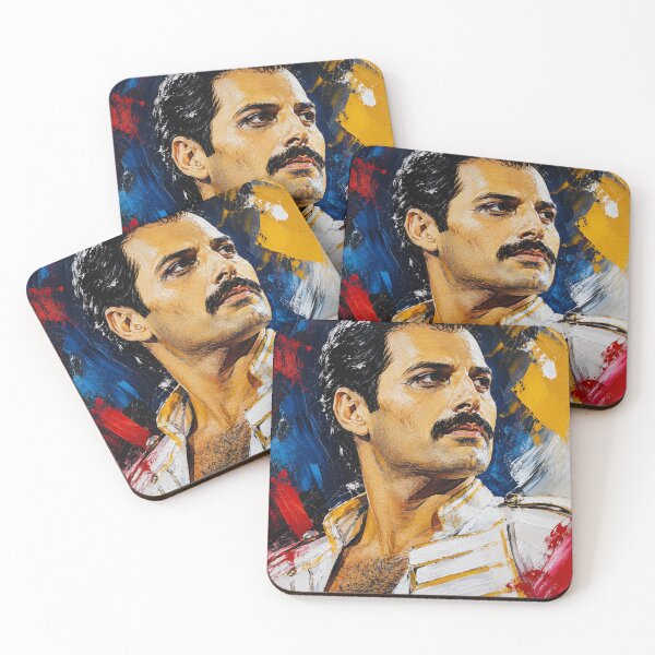 Item preview, Freddie Mercury Acrylic Portrait Wall Art Colorful Rock Legend Inspired Painting designed and sold by SHOCAMPOS DESIGNS .