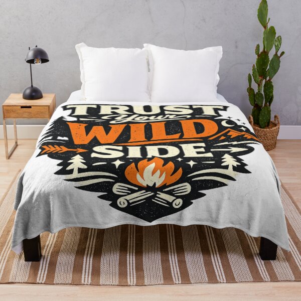 Item preview, Trust Your Wild Side Vintage Camping Typography T-Shirt designed and sold by D.Shop.