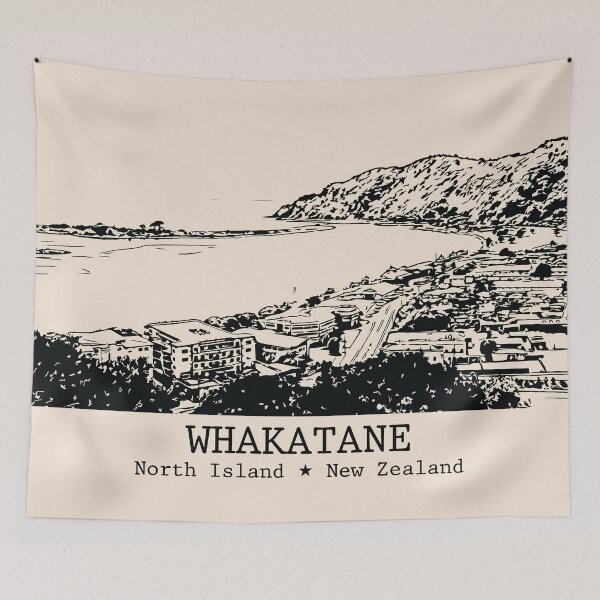 Item preview, Whakatane NZ - Vintage Ink Cityscape designed and sold by Lakeric.