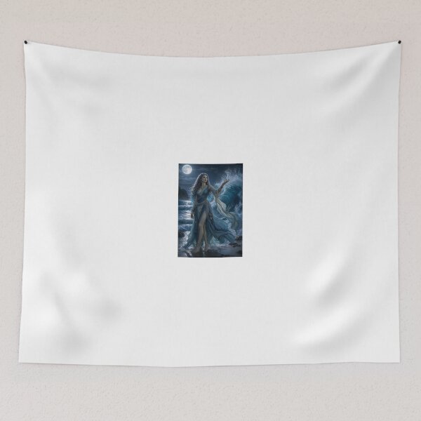 Item preview, Woman in Blue Gown Controlling Ocean Waves designed and sold by CathryneDelamort.