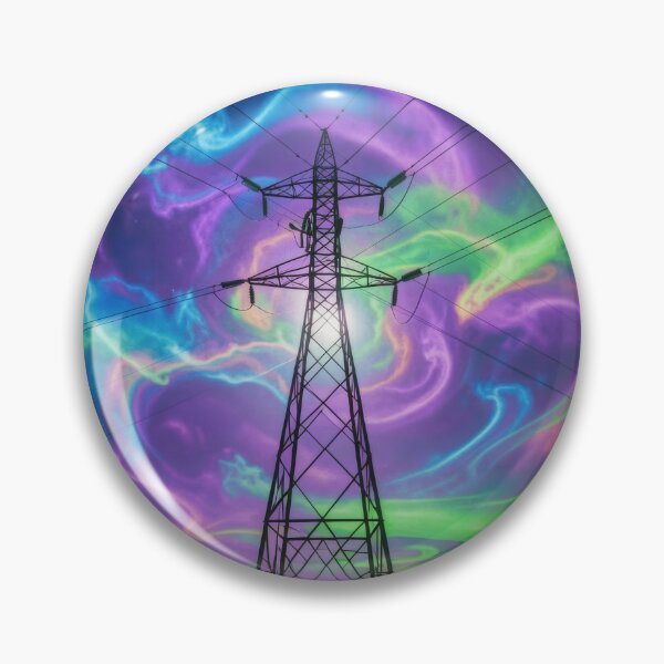Item preview, Pylon Cosmic Aurora Neon Psychedelic Sky designed and sold by pinkal.
