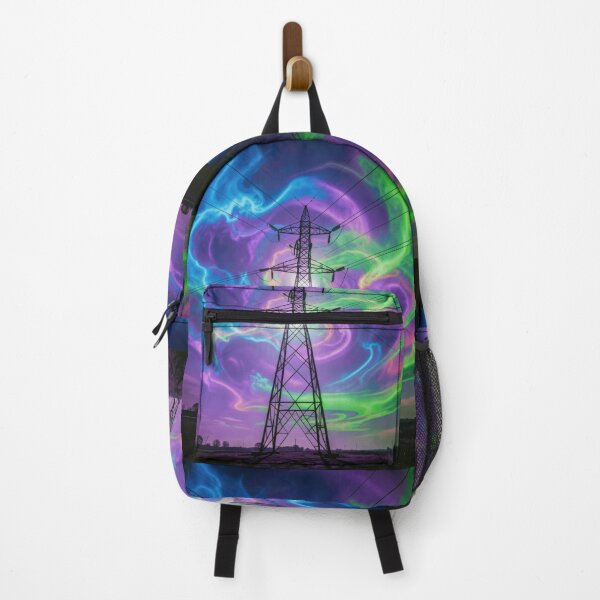 Item preview, Pylon Cosmic Aurora Neon Psychedelic Sky designed and sold by pinkal.