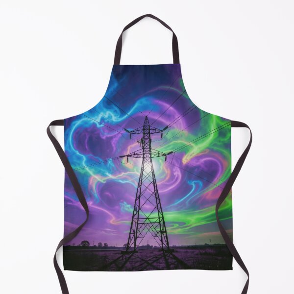 Item preview, Pylon Cosmic Aurora Neon Psychedelic Sky designed and sold by pinkal.