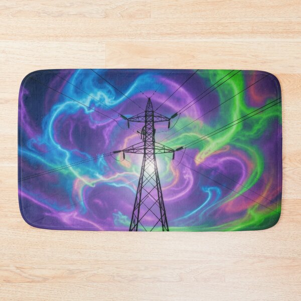 Item preview, Pylon Cosmic Aurora Neon Psychedelic Sky designed and sold by pinkal.