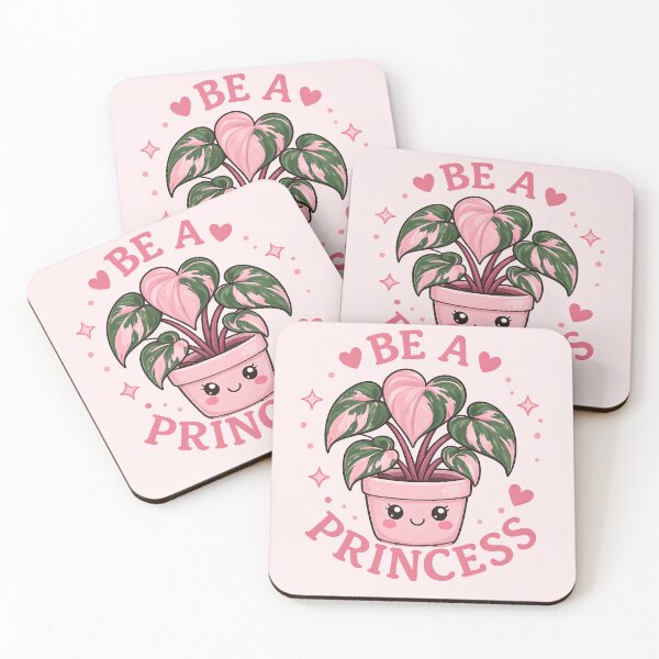Item preview, Be a Princess – Cute Pink Princess Philodendron designed and sold by Stubblejumper Artworks.