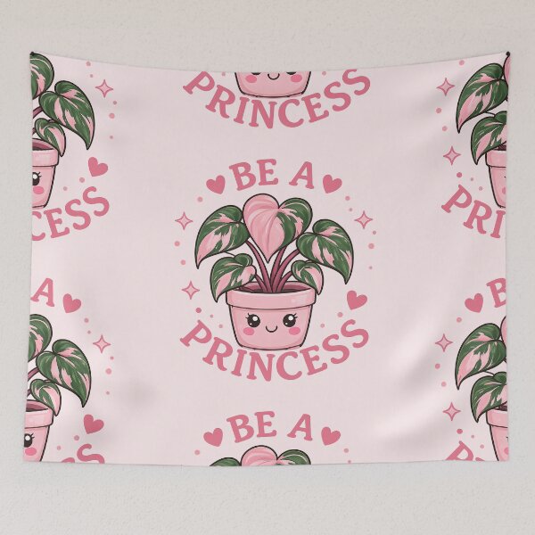 Item preview, Be a Princess – Cute Pink Princess Philodendron designed and sold by Stubblejumper Artworks.