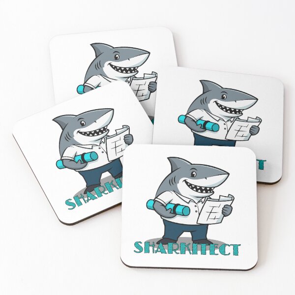 Item preview, Sharkitect Funny Shark Architect Blueprint Gift for Architects designed and sold by Chrono Design Workx.