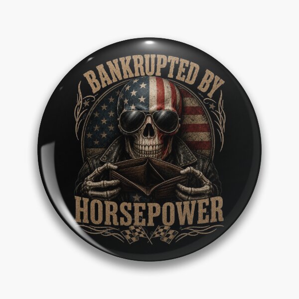 Item preview, Bankrupted By Horsepower Funny Racing Muscle Car Skull designed and sold by CarantinedChaos.