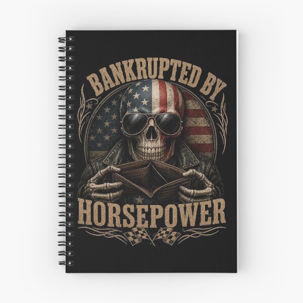 Item preview, Bankrupted By Horsepower Funny Racing Muscle Car Skull designed and sold by CarantinedChaos.