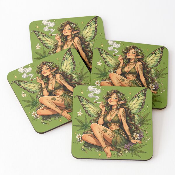 Aperçu de l'œuvre Fée fumeuse de cannabis créée et vendue par legendaryskins.